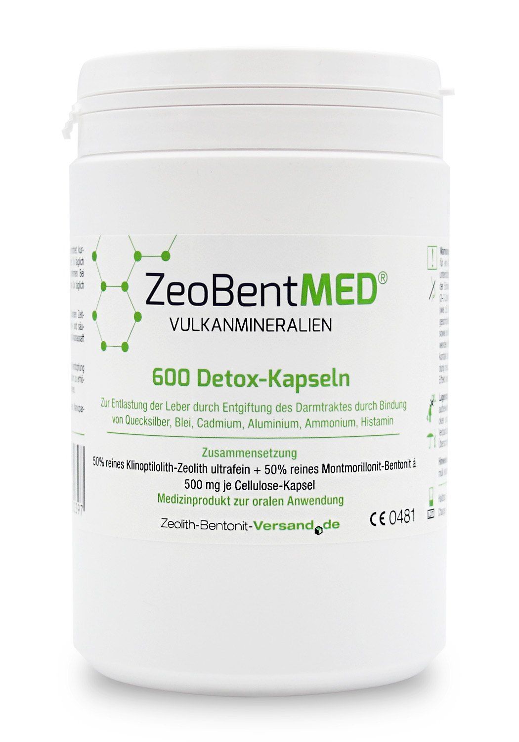 ZeoBentMED® Detox-Kapseln, 600 Stück
